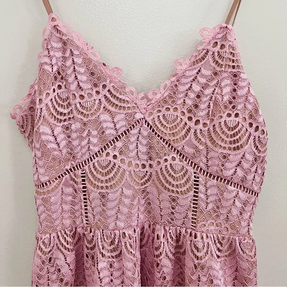 Current Air Affair Pink Lace Dress - Picture 6 of 16